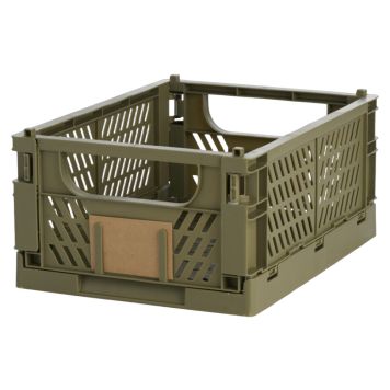 Foldbar opbevaringskasse grøn 33x24,5x15 cm
