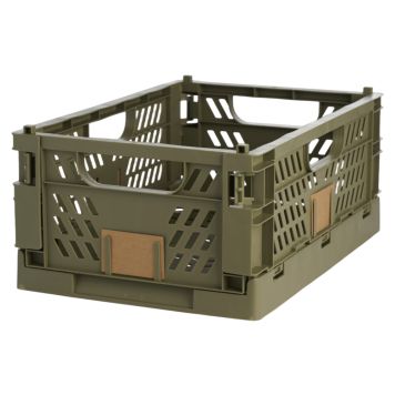 Foldbar opbevaringskasse grøn 50x33x20 cm