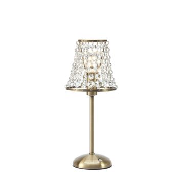 Markslöjd bordlampe Liora genopladelig messing E14 H35 cm