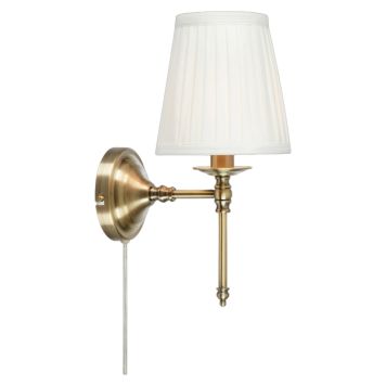 Marksløjd væglampe Manor messing/hvid E14 H40 cm