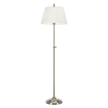 Marksløjd gulvlampe Oxford messing/hvid E27 H155 cm