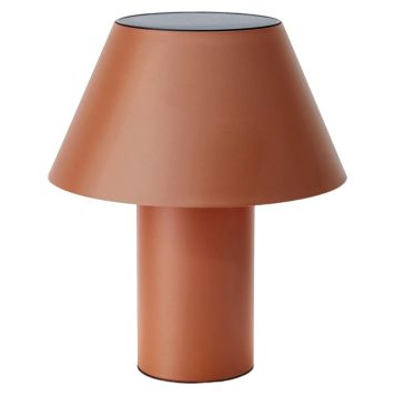 Markslöjd solcelle bordlampe Vivo brun LED