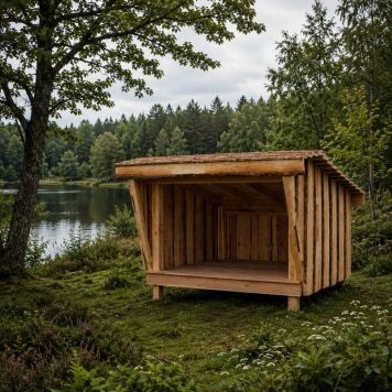 Oksbøl Savværk shelter Mini træ byg-selv
