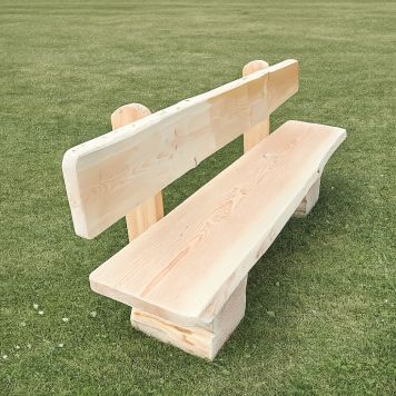 Oksbøl Savværk bænk med ryglæn træ 210 cm