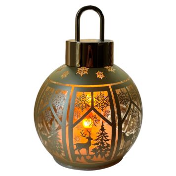 Veli Line julekugle m/stearinlys-effekt glas guld Ø12 cm