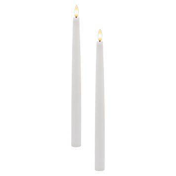 Veli Line LED-stearinlys m/timer hvid 2 stk.
