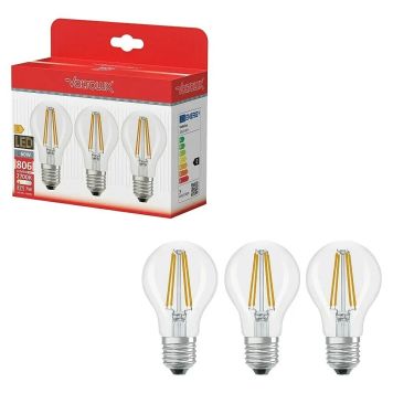 Voltolux kronepære LED E27 7 W 3 stk.