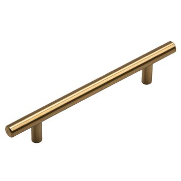 Møbelgreb cc128 ø12x188x34 børstet messing