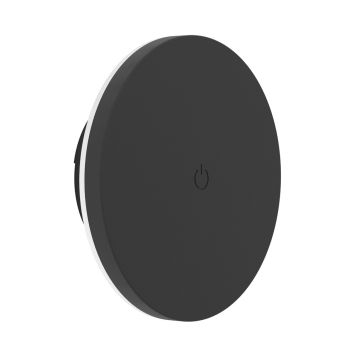 Eglo væglampe ude Valgiano Ø15 cm LED sort