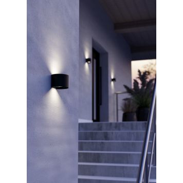 Eglo udendørs væglampe rund Calpino-Z LED sort