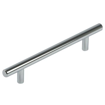 Møbelgreb cc128 ø12x188x34 - blank krom