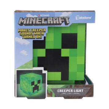 Paladone bordlampe Minecraft Creeper m/lyd trådløs H11 cm