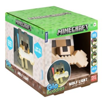 Paladone bordlampe Minecraft Wolf GloBuddies trådløs RGB H14 cm
