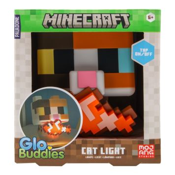 Palodone bordlampe Minecraft Cat GloBuddies trådløs H15 cm