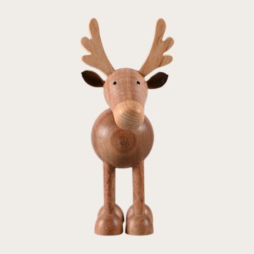 Det Gamle Apotek julefigur rensdyr træ H11 cm