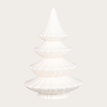 Det Gamle Apotek juletræ hvid porcelæn H14 cm