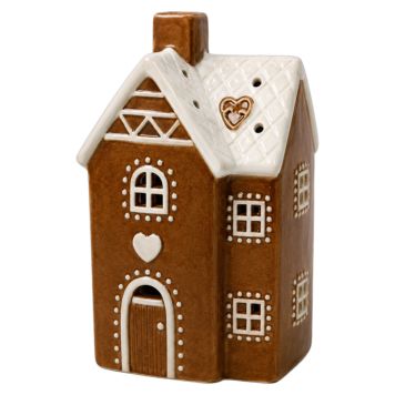 Det Gamle Apotek julekeramikhus med LED H9,8 cm