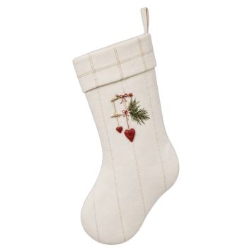 Det Gamle Apotek julesok hvid 50 cm