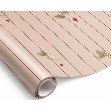 Det Gamle Apotek julegavepapir 500x70 cm beige