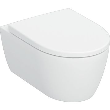 Geberit væghængt toilet iCon TurboFlush mat hvid rimless m/sæde 53 cm