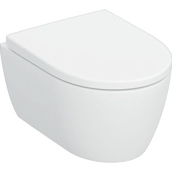 Geberit væghængt toilet iCon TurboFlush mat hvid rimless m/sæde 49 cm