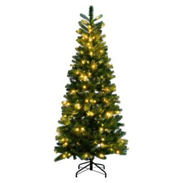 Nordic Winter kunstigt juletræ smalt m/lys plast 180x86 cm