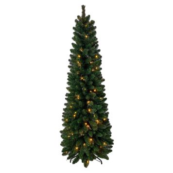 Nordic Winter kunstigt juletræ Nor med/lys & pose 180x68 cm