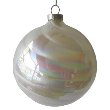 Nordic Winter julekugle glas perlemor Ø10 cm