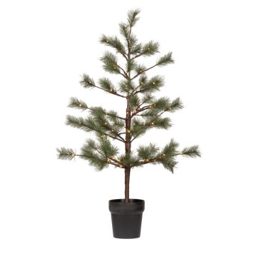 Nordic Winter kunstigt fyrretræ i potte m/100 LED-lys 120 cm