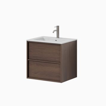 Skodsborg underskab med vask mørk eg 60 cm