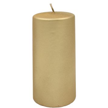 Bloklys guld metallic 15 cm