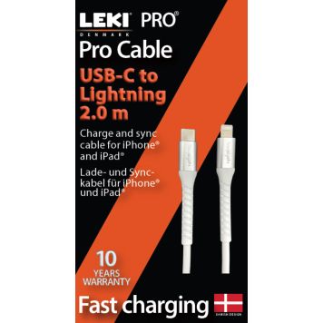 Leki bycph kabel pro USB-C til lightning 2m