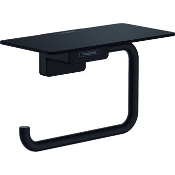 Hansgrohe toiletrulleholder m. hylde Addstoris mat sort