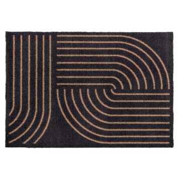 Dørmåtte Miabella sort linje 150x50 cm