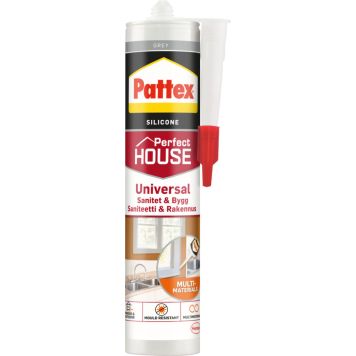 Pattex Sanitet & Byg silikone fugemasse mørkegrå 280 ml