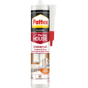 Pattex Sanitet & Byg silikone fugemasse sort 280 ml