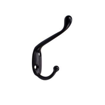 Hatte krog 75x18x55 mm mat sort