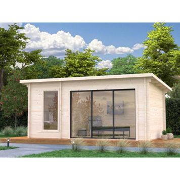 Palmako sauna Sanna Slide Plus ubehandlet 12,8 m²