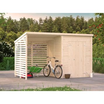 Palmako redskabsskur Leif ubehandlet 3,0+2,9 m²