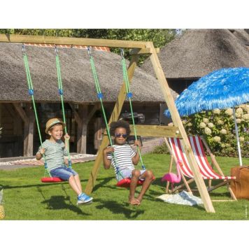 Jungle Gym gyngemodul t/legetårn Swing Xtra trykimprægneret træ 220x235x215 cm