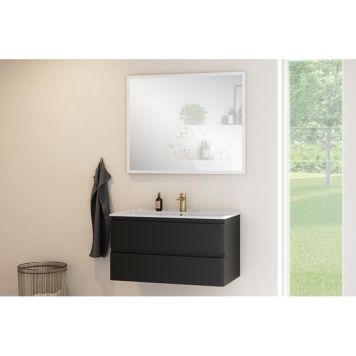 Nortiq badmøbelsæt m/højskab Miami slimline sort 90 cm