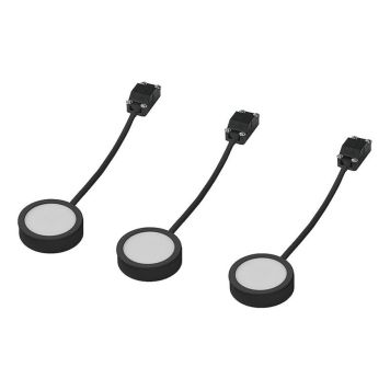 Ledvance LED indbygningsspot Ø6,5cm sort 3 stk.