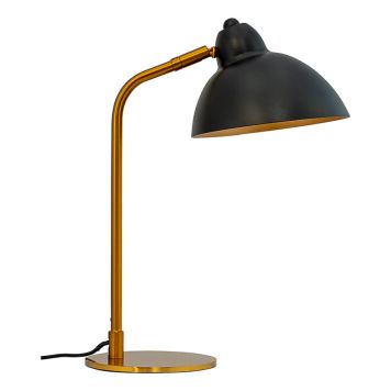 Dyberg Larsen bordlampe Futura sort/messing E14 H40 cm