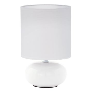 Eglo Trondio bordlampe E14 keramik/tekstil hvid 27 cm