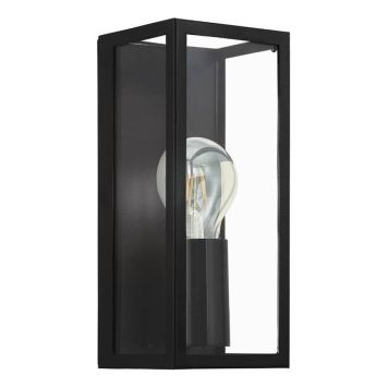 Eglo Amezola væglampe IP44 E27 H26 cm sort