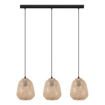 Eglo Dembleby langbordspendel 3x40W E27 bambus 90 cm