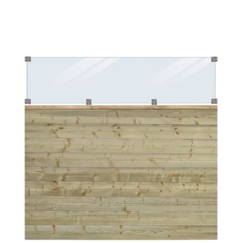 Plus profilhegn m/glas Plank PEFC 174x163 inkl. mellemtop 