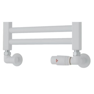 TVS ventilsæt vinkel m/returtermostat type 220 hvid