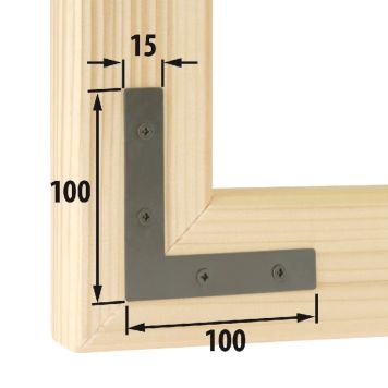 Magnodur vinkeljern 100x100x15 mm