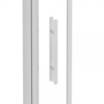 Satin vægprofil med håndtag til buet dør 198 cm